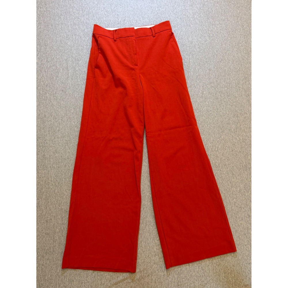 Ann Taylor Womens Red Wide Leg High Rise Trousers Pants Size 2 593894 FA22 / Y2K